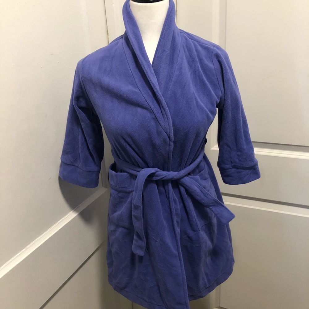L l bean fleece housecoat dressing gown size 5/6 kids